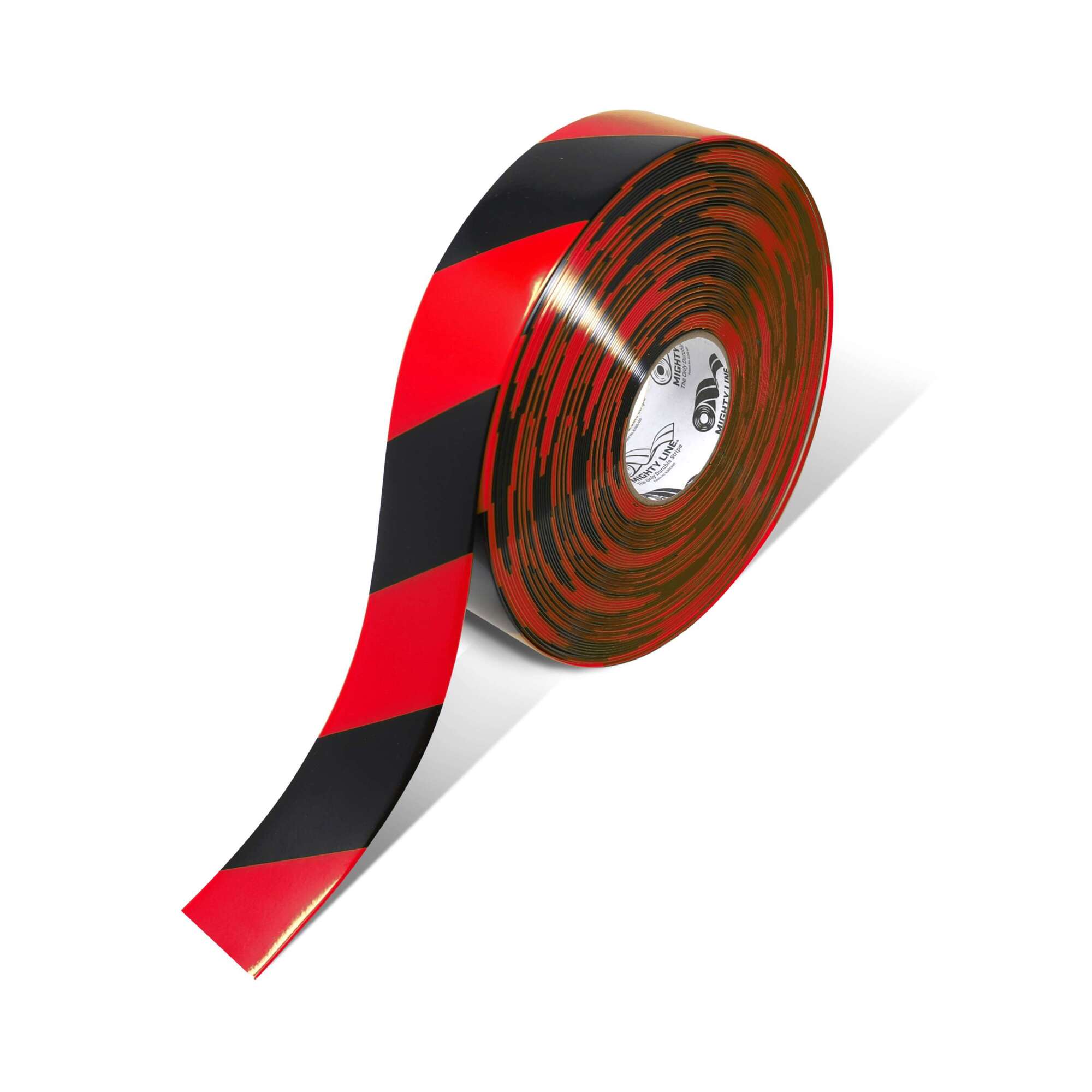 Mighty Line Red Tape with Black Chevrons — 2in. x 100ft. Roll, 50 Mil Thick, Vinyl, Model# 2RRCHV